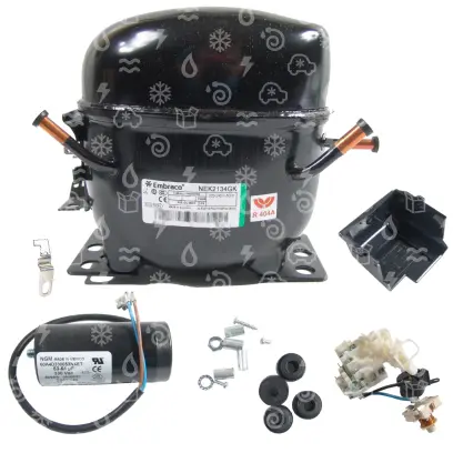 kompresor EMBRACO NEK2134GK, LBP - R404A, R507, 220 - 240 V, 50Hz